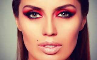 Яркий макияж с красными тенями (50 фото) — Будь оригинальной!