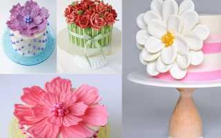 Свадебный торт с живыми цветами: идеи, рецепты с фото