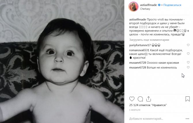 Анна Дзюба в детстве на фото