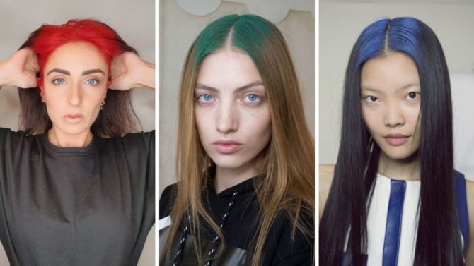 Цветные корни волос фото