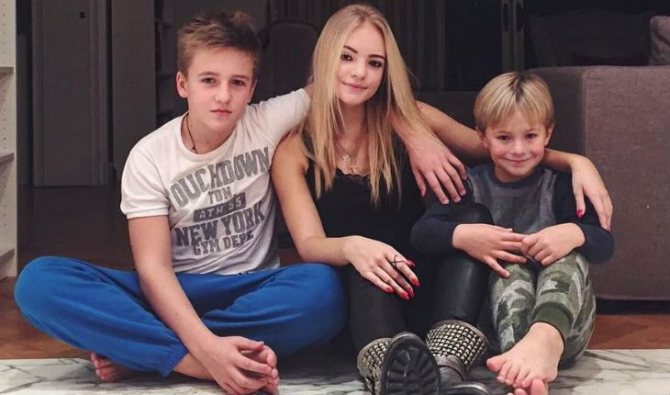 Дети Дмитрия Пескова: Мик, Лиза и Дени