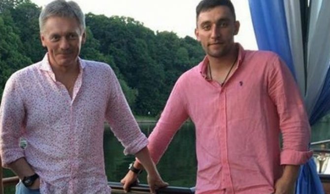 Дмитрий Песков и его сын Николай Чоулз