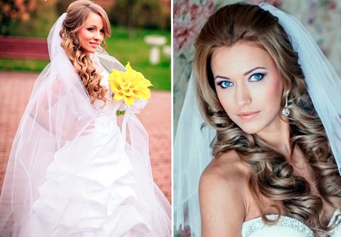 Фата на длинные волосы