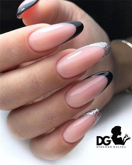 Френч на длинные ногти 2020