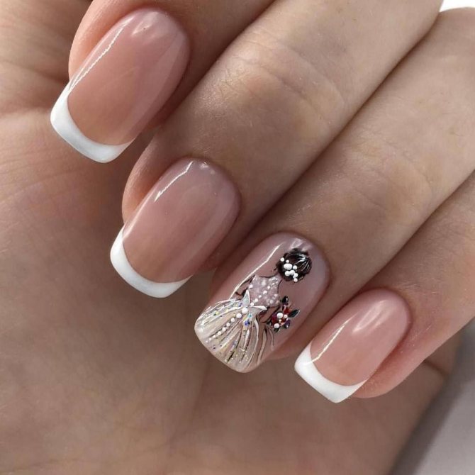 Идеи свадебного маникюра : виды френча для свадьбы