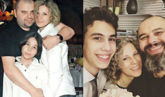 Максим Фадеев с женой и сыном