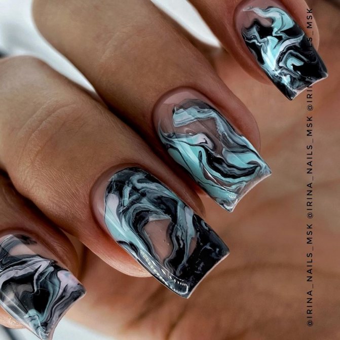 Маникюр на квадратные ноготки в сезоне 2021-2022. Фото. Тренды