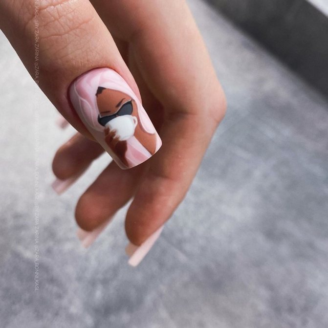 Маникюр на квадратные ноготки в сезоне 2021-2022. Фото. Тренды