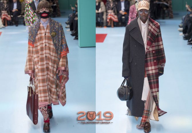 Модная клетка Гуччи зима 2018-2019