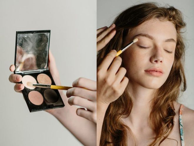 Наносим румяна, создавая эффект естественного румянца