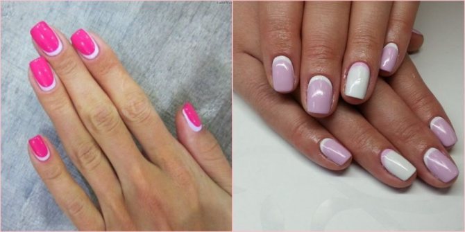 Обратный френч шеллаком