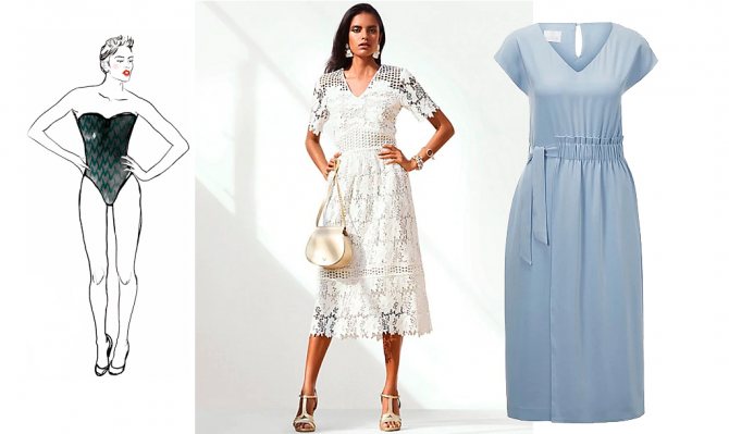Платье по фигуре для V-типа