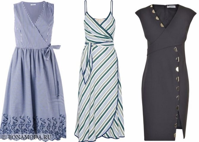 Платья-халат с запахом 2017-2018: без рукавов