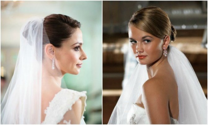 Пучки с фатой на свадьбу