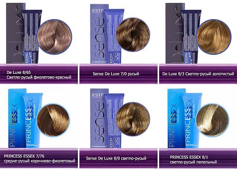 русые оттенки в палитре Эстель