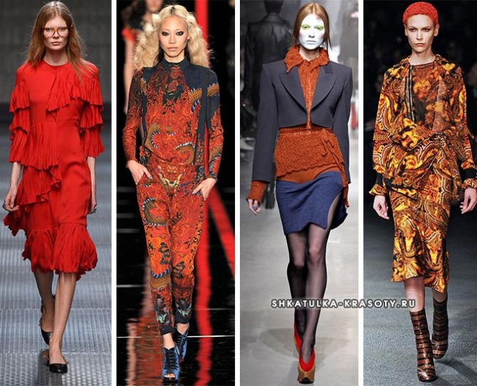 рыжий цвет в модных коллекциях