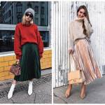 с чем носить плиссированную юбку