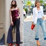 С какой обувью носить расклешенные джинсы