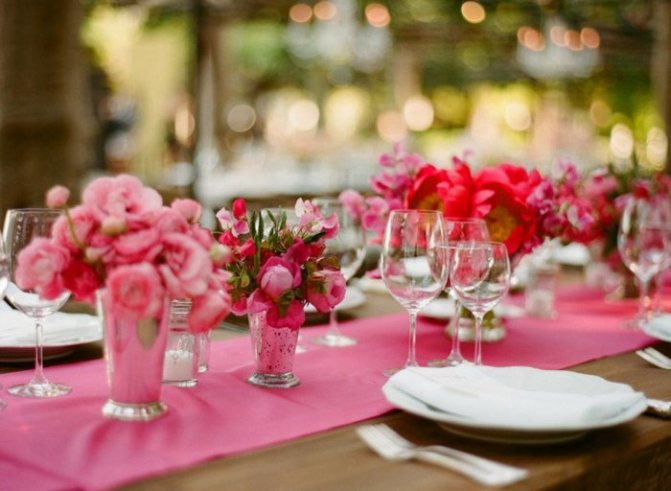 Свадьба в малиновом цвете