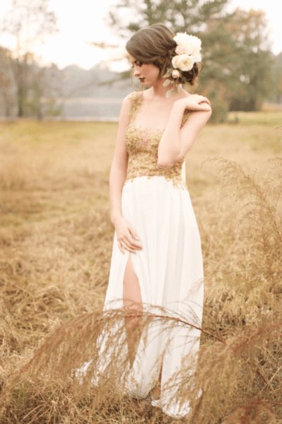 свадебное платье рустик