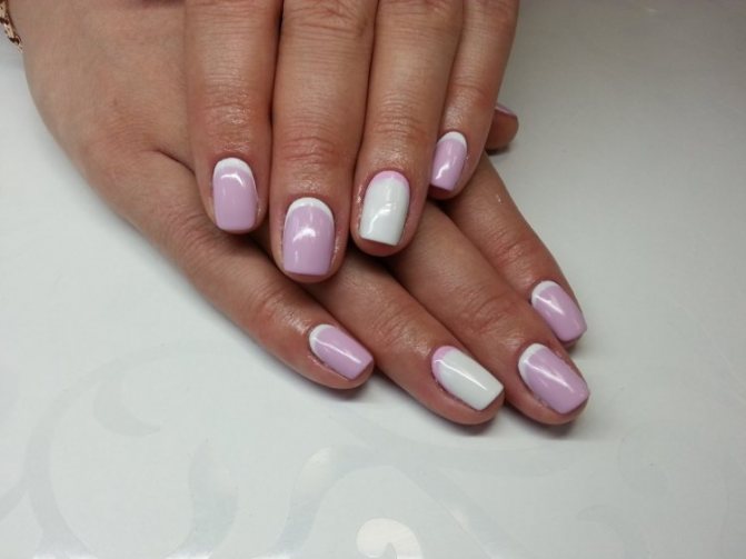Свадебный маникюр - обратный френч