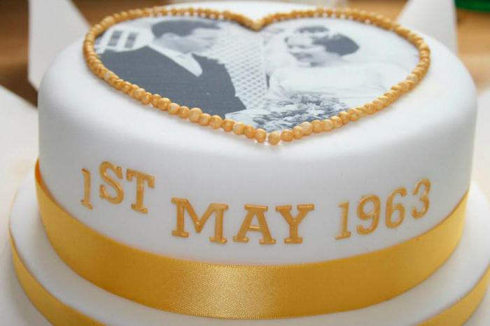 торт на золотую свадьбу