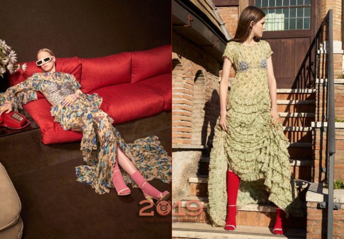 Вечерние платья от Гуччи зима 2018-2019