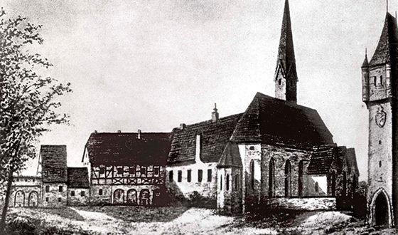 Вид Марбургского университета, где учился Ломоносов