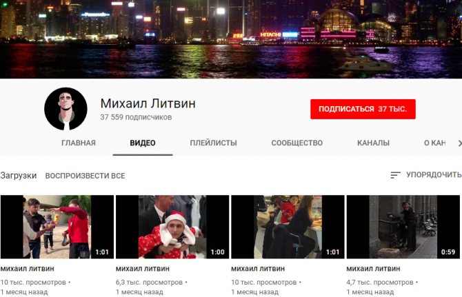 ютуб канал михаили литвина