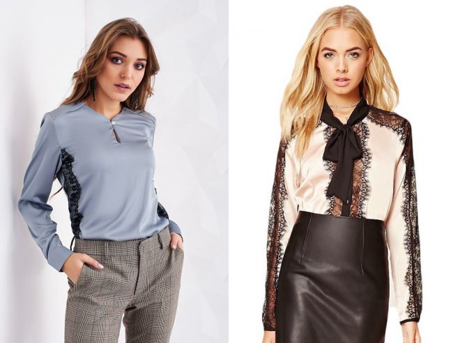 женские шелковые блузки